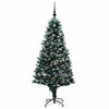 Kunstig juletre med 300 LED grønn 180 cm PVC og Stål og Plast