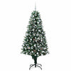 Kunstig juletre med 300 LED grønn 180 cm PVC og Stål og Plast