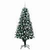 Kunstig juletre med 300 LED grønn 180 cm PVC og Stål og Plast