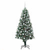 Kunstig juletre med 300 LED grønn 180 cm PVC og Stål og Plast