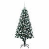 Kunstig juletre med 300 LED grønn 180 cm PVC og Stål og Plast