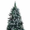Kunstig juletre med 300 LED grønn 180 cm PVC og Stål og Plast