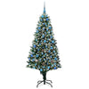 Kunstig juletre med 300 LED grønn 180 cm PVC og Stål og Plast
