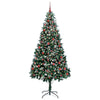 Kunstig juletre med 300 LED grønn 210 cm PVC og Stål og Plast