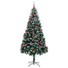 Kunstig juletre med 300 LED grønn 210 cm PVC og Stål og Plast