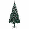 Kunstig juletre med 300 LED grønn 210 cm PVC og Stål og Plast