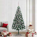 Kunstig juletre med 300 LED grønn 210 cm PVC og Stål og Plast