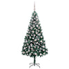 Kunstig juletre med 300 LED grønn 210 cm PVC og Stål og Plast