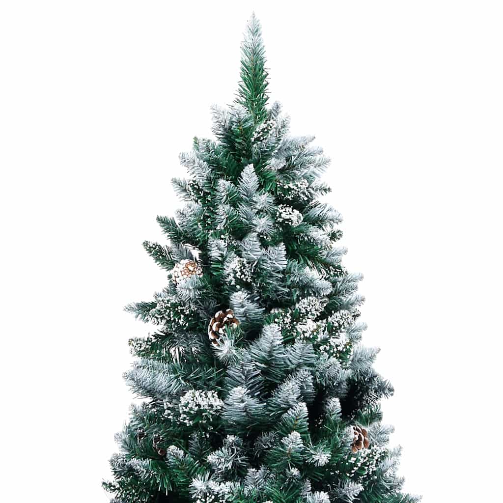 Kunstig juletre med 300 LED grønn 210 cm PVC og Stål og Plast
