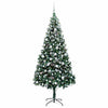 Kunstig juletre med 300 LED grønn 210 cm PVC og Stål og Plast
