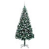 Kunstig juletre med 300 LED grønn 210 cm PVC og Stål og Plast