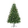 Kunstig juletre med 300 LED grønn 210 cm PVC og Stål og Plast