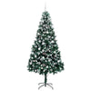 Kunstig juletre med 300 LED grønn 210 cm PVC og Stål og Plast