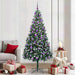 Kunstig juletre med 300 LED grønn 210 cm PVC og Stål og Plast