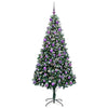 Kunstig juletre med 300 LED grønn 210 cm PVC og Stål og Plast