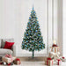Kunstig juletre med 300 LED grønn 210 cm PVC og Stål og Plast