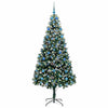 Kunstig juletre med 300 LED grønn 210 cm PVC og Stål og Plast