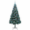 Kunstig juletre med 300 LED grønn 210 cm PVC og Stål og Plast