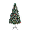 Kunstig juletre med 300 LED grønn 240 cm PVC og Stål og Plast
