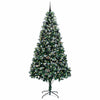 Kunstig juletre med 300 LED grønn 240 cm PVC og Stål og Plast