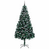 Kunstig juletre med 300 LED grønn 240 cm PVC og Stål og Plast