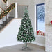 Kunstig juletre med 300 LED grønn 240 cm PVC og Stål og Plast