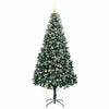 Kunstig juletre med 300 LED grønn 240 cm PVC og Stål og Plast