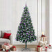 Kunstig juletre med 300 LED grønn 240 cm PVC og Stål og Plast