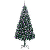 Kunstig juletre med 300 LED grønn 240 cm PVC og Stål og Plast