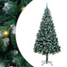 Kunstig juletre med 300 LED grønn 240 cm PVC og Stål og Plast