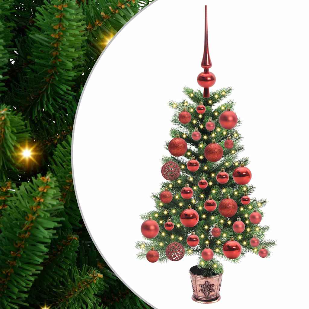 Juletre med 150 LED med stativ grønn 65 cm PE