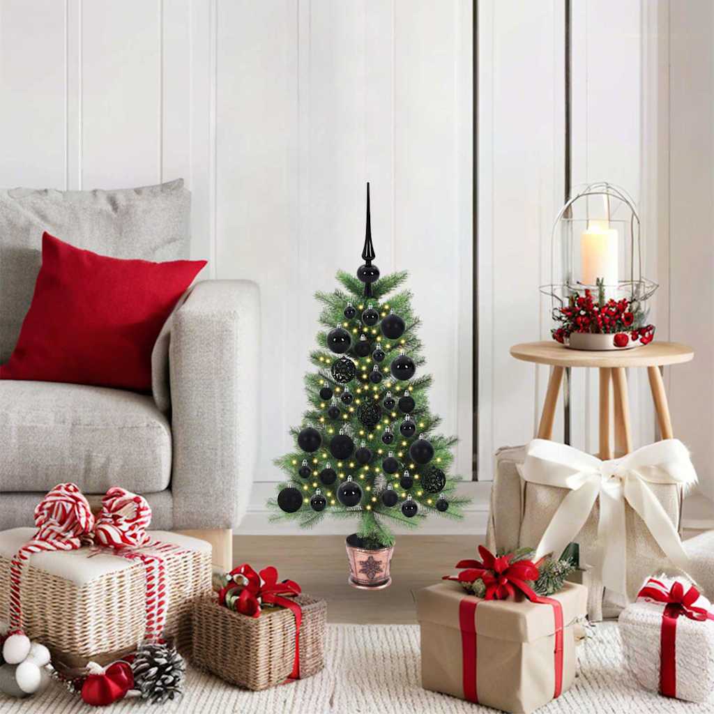 Juletre med 150 LED med stativ grønn 65 cm PE