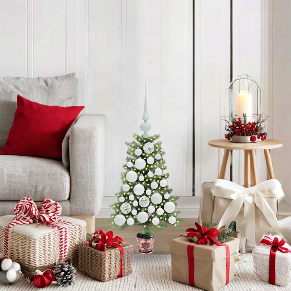 Juletre med 150 LED med stativ grønn 65 cm PE