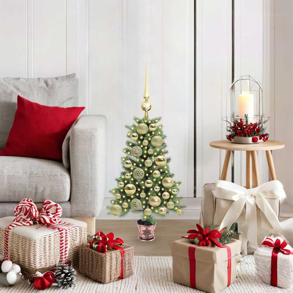 Juletre med 150 LED med stativ grønn 65 cm PE
