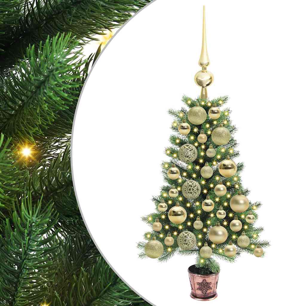Juletre med 150 LED med stativ grønn 65 cm PE