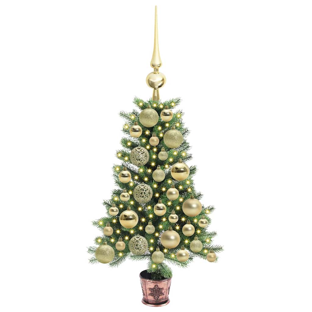 Juletre med 150 LED med stativ grønn 65 cm PE