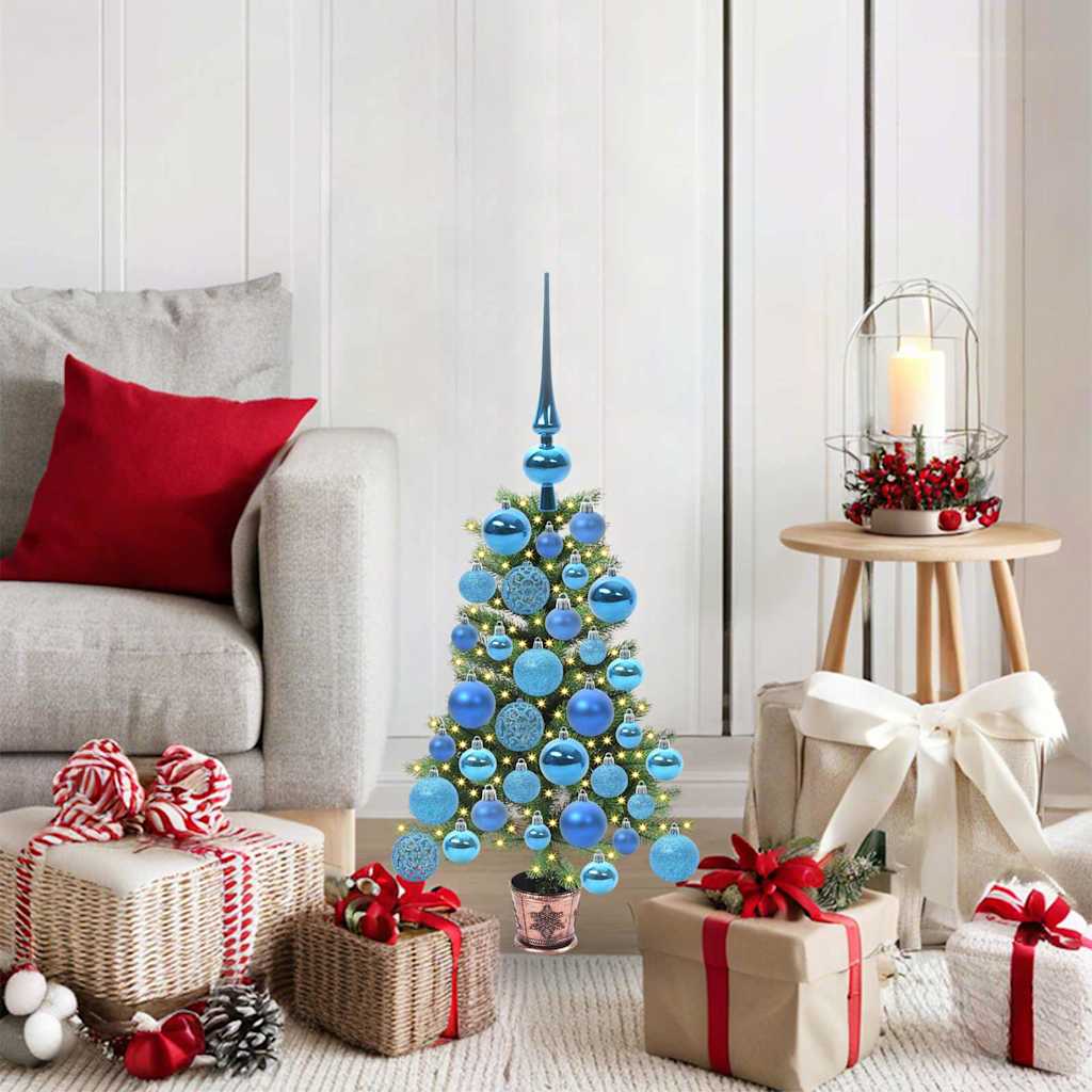 Juletre med 150 LED med stativ grønn 65 cm PE