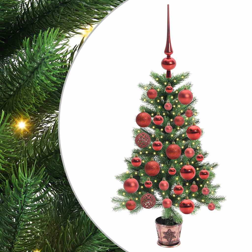 Juletre med 150 LED med stativ grønn 90 cm PE