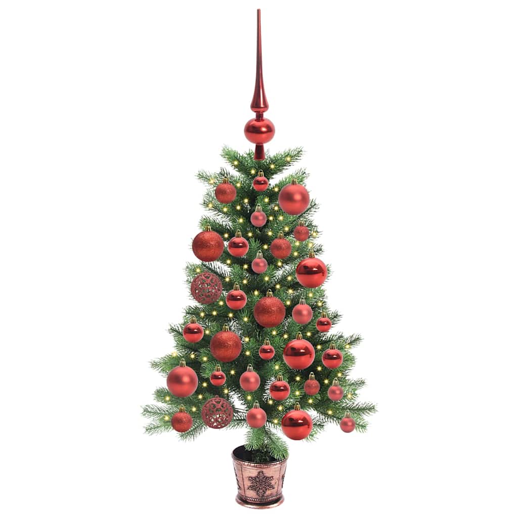 Juletre med 150 LED med stativ grønn 90 cm PE