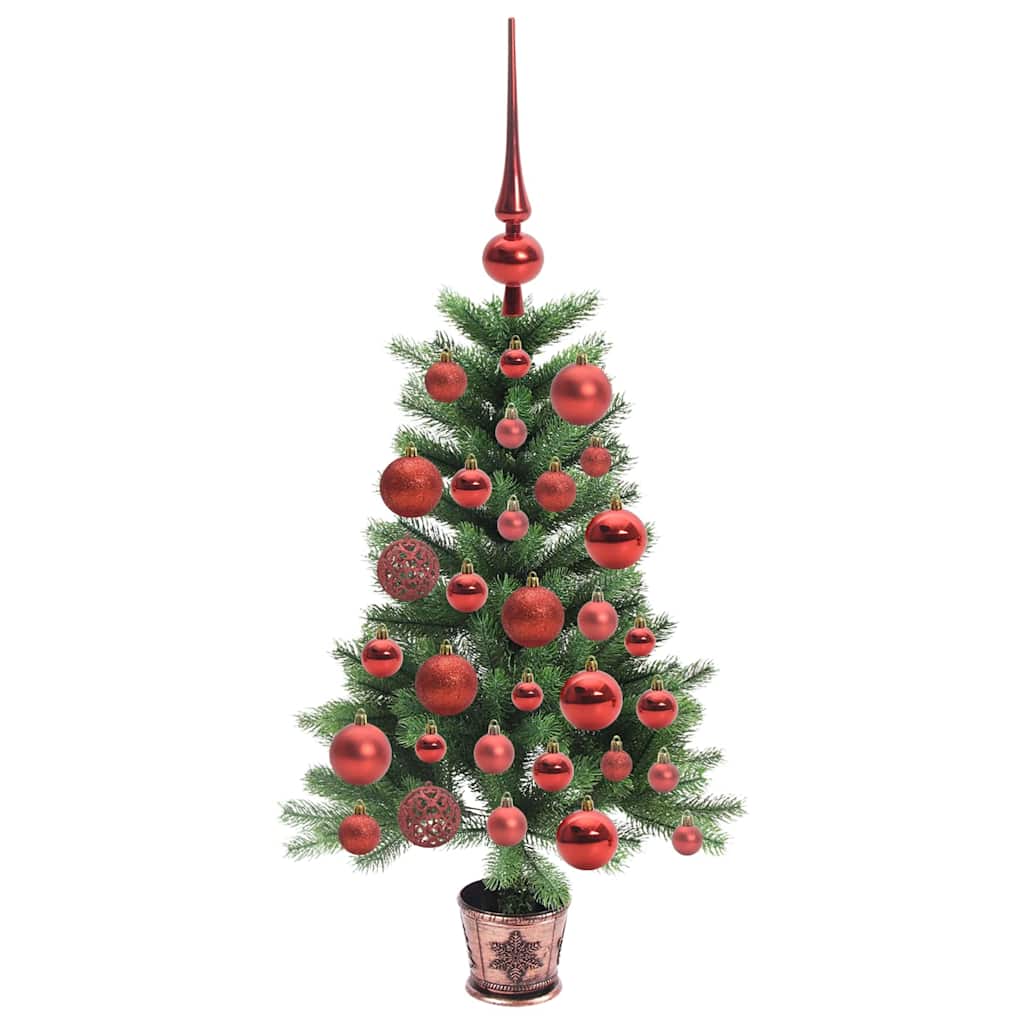 Juletre med 150 LED med stativ grønn 90 cm PE