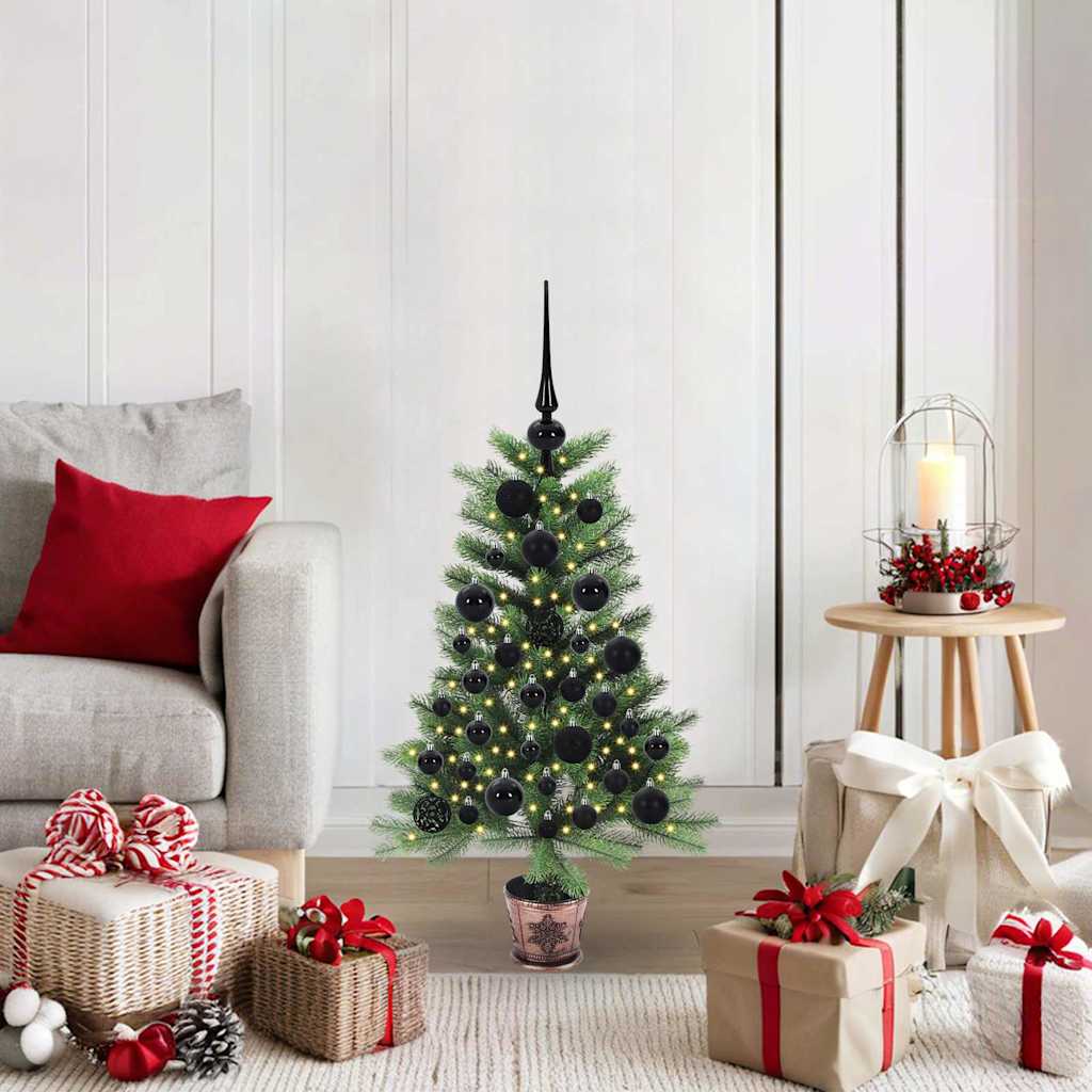 Juletre med 150 LED med stativ grønn 90 cm PE