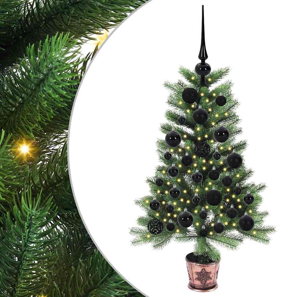 Juletre med 150 LED med stativ grønn 90 cm PE