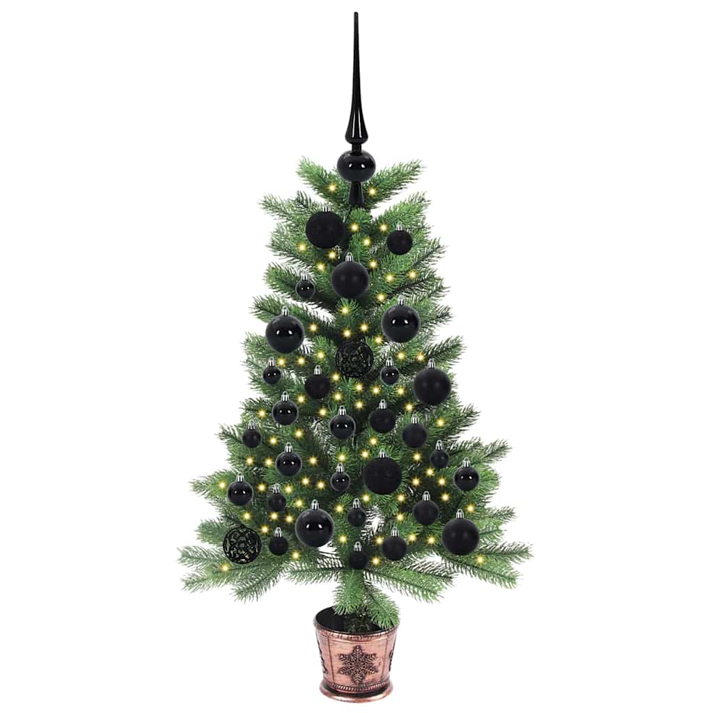 Juletre med 150 LED med stativ grønn 90 cm PE