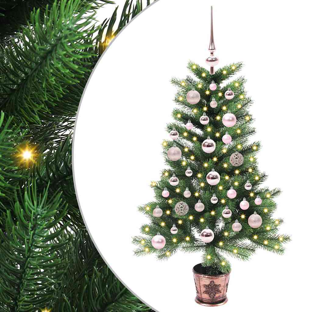 Juletre med 150 LED med stativ grønn 90 cm PE