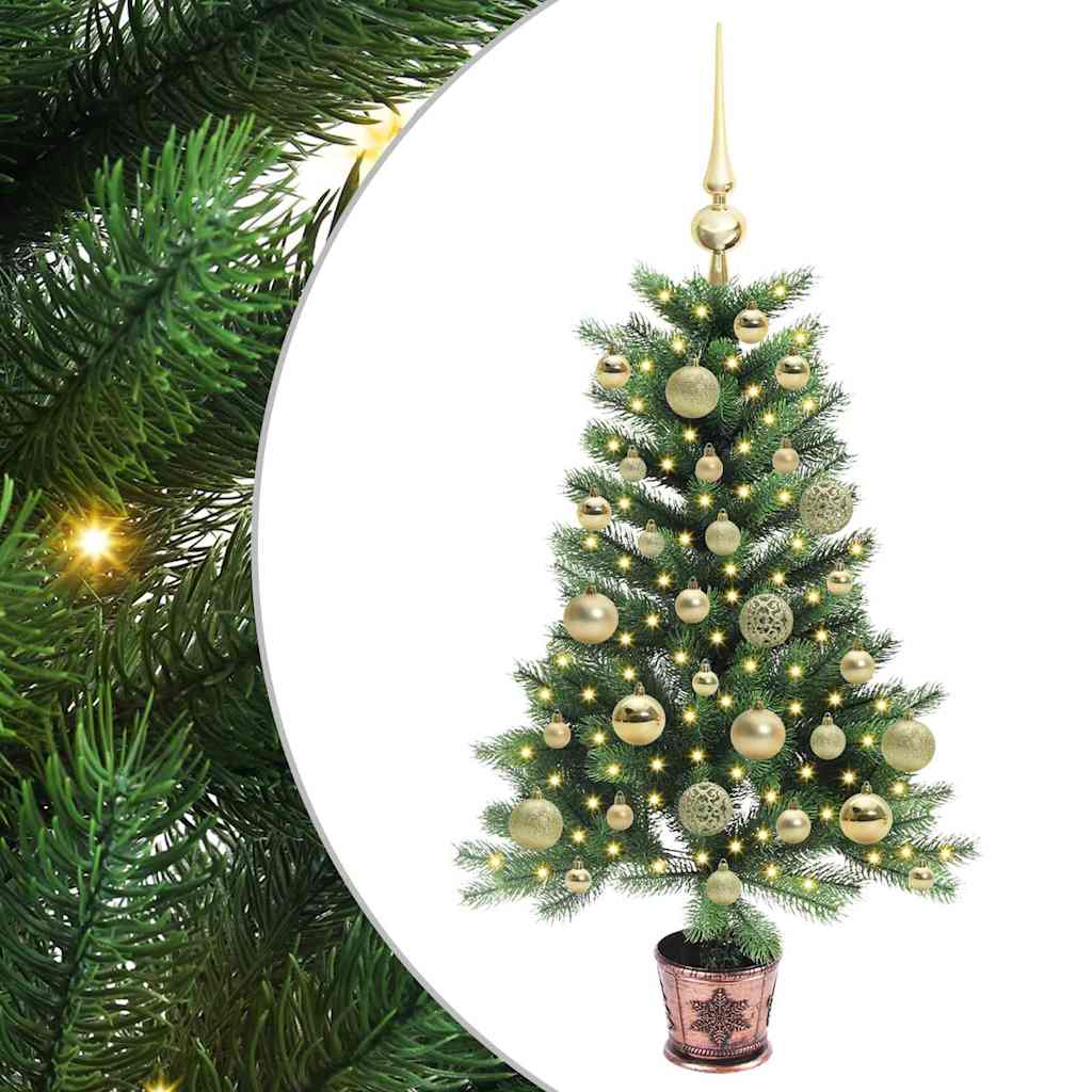 Juletre med 150 LED med stativ grønn 90 cm PE