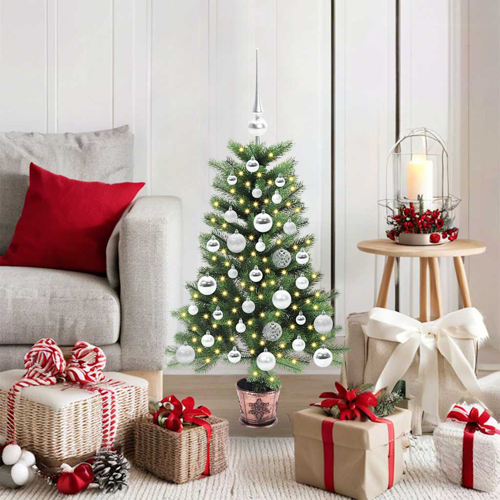 Juletre med 150 LED med stativ grønn 90 cm PE
