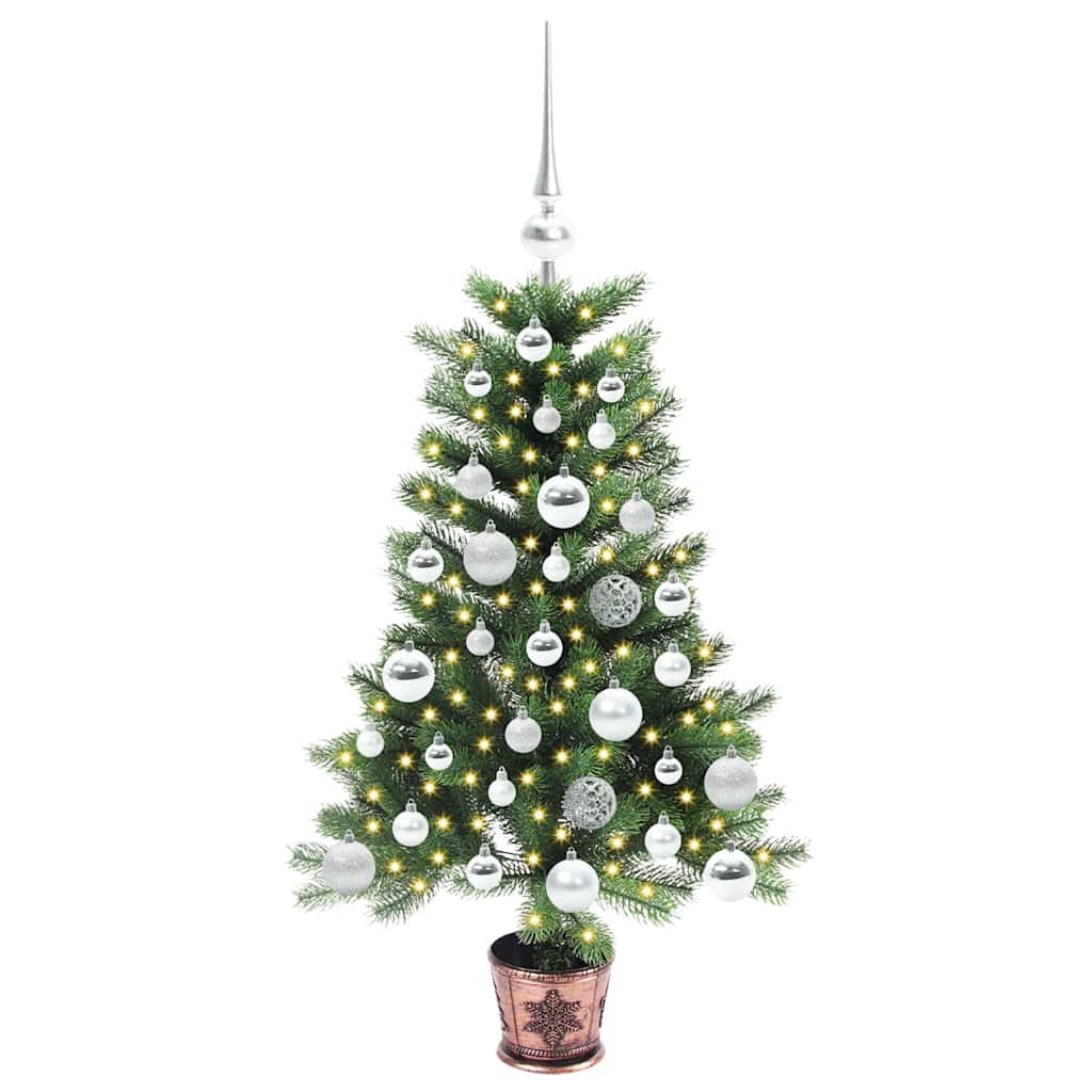 Juletre med 150 LED med stativ grønn 90 cm PE