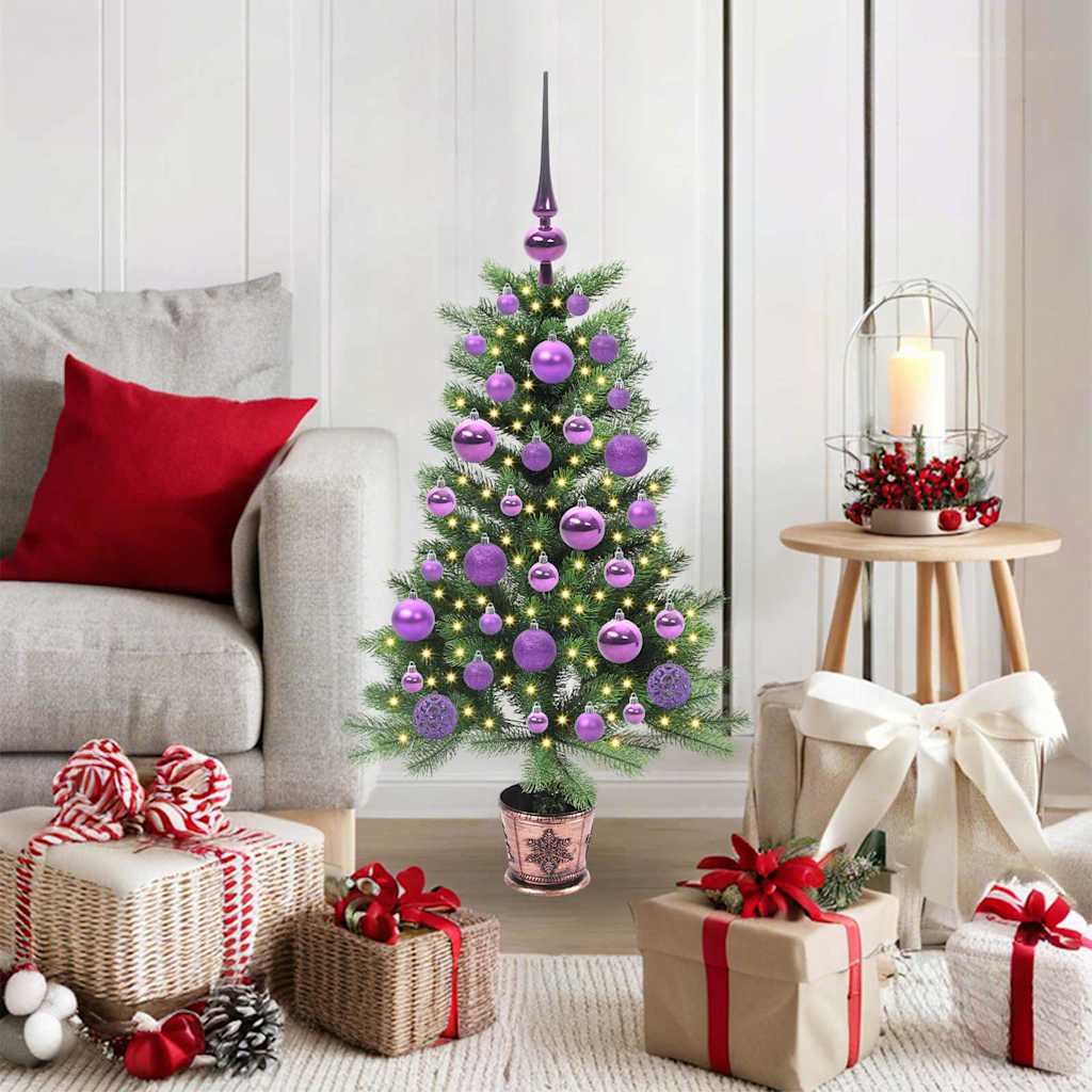 Juletre med 150 LED med stativ grønn 90 cm PE
