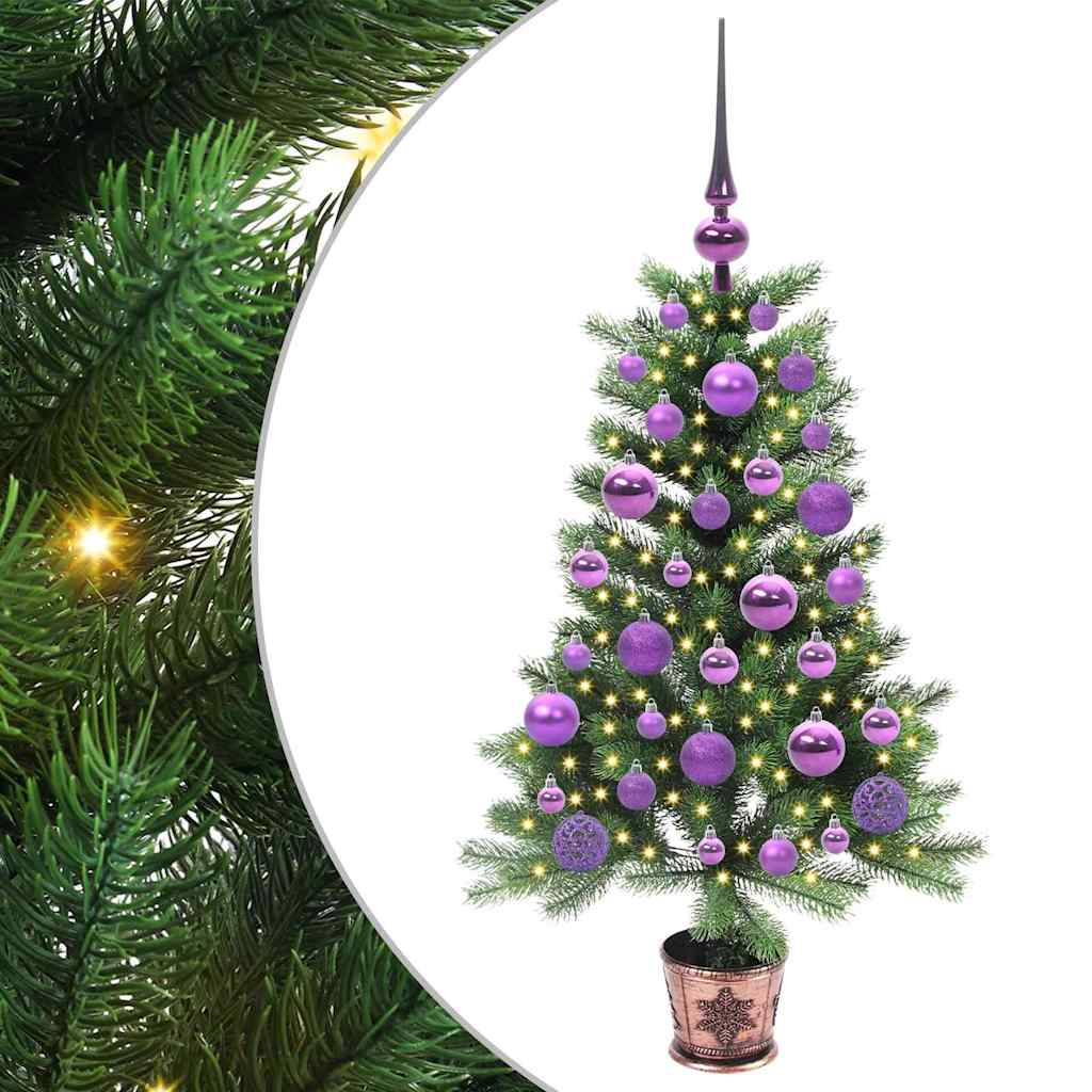 Juletre med 150 LED med stativ grønn 90 cm PE