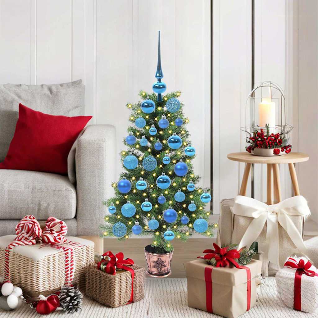 Juletre med 150 LED med stativ grønn 90 cm PE